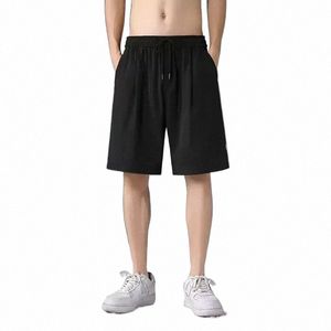 Letnie oddychające mężczyzn szorty Gym Gym Ice Stylowe swobodne luźne szorty Joggers Outdoor Fitn Beach Short Spods Bluza C45t#