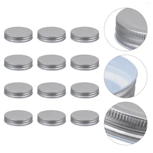 Dinnerware 16 Pcs Mason Jar Lids Storage Solid Tinplate Stainless Steel Cap One-piece Type Cover