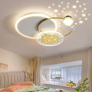 Luzes de teto moderna simples luz cheia de estrelas led acrílico quente lâmpada romântica decoração do quarto das crianças iluminação para o quarto estudo estar