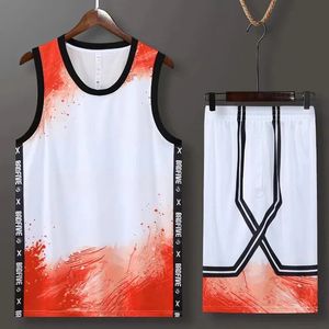 Quick Dry Basketball Jerseys Men Women Sports Clothes Suit Summer Breathable Custom Sleeveless Shirts and Shorts Set 240325