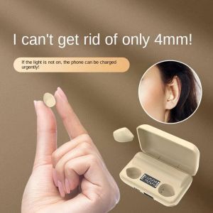 Hörlurar 4mm Mini Invisible Sleep Bluetooth Hörlurar BT 5.3 Långt trådlöst Binaural Life Waterproof Earskyddar Eörlurar headset Batte F2E7