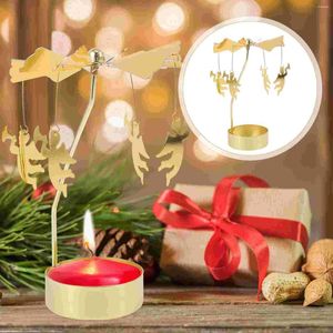 Candle Holders Swivel Holder Party Desktop Adornment Tea Light Decorative Romantic Candlestick Wrought Iron Decoration