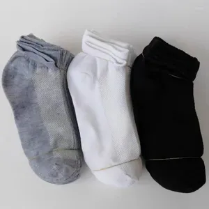 Men's Socks Low Cut Solid Color Black White Grey Breathable Cotton Sports Spring Summer Casual Comfortable Male Short Sock