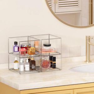 Storage Boxes Acrylic Box Stackable Containers Cosmetic Organizer Drawer With Capacity For Bathroom Makeup