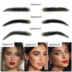 Fake Eyebrowa Handmade Real Hair False Eyebrows Natural And Long Lasting Fake Eyebrows Easy To Use False Eyebrows For Women 240325