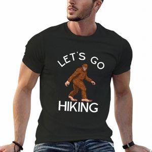 Lass uns mit dem Sasquatch wandern gehen.Premium-T-Shirt, einfarbig, Kawaii-Kleidung, Jungen, Tiermuster, Hemd, niedliche Oberteile, Herren-T-Shirts, Packung s0M1#