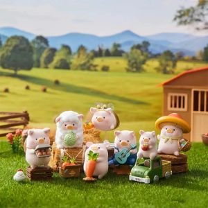 Canned Pig Lulu Farm Series of Blind Box Boys and Girls Cute Handdo Perifer Heartfelt Gift Desktop Furnishings Pieces 240325