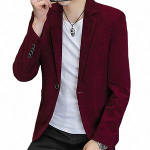 5 cores disponíveis cor sólida homens veludo casual blazers único butt 2023 nova lapela entalhada terno jaqueta s8a2 #