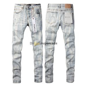 Designer Männer Hip Hop Hole Vintage Punk Punktmuster Herren Hosen Retro Purple Brand Jeans