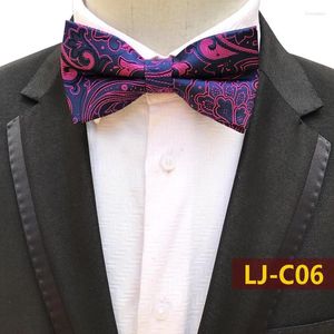 Laços 12 6cm versão coreana moda masculina floral listrado xadrez paisley poliéster gravata borboleta para negócios banquete gravatas atacado