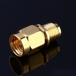 Annan nätverkskommunikation för RF Coaxial Gold Plated Color RP SMA Kvinnuttag till manlig plugg Straight Mini Wire Connector Adapter OTHTM