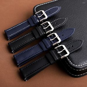 Faixas de relógio de couro Oxford Strap Canvas Fabric Watchband 18mm 19mm 20mm 21mm 22mm 23mm 24mm para homens mulheres à prova d'água