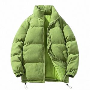 winter Mens Cott Parka Coat Jackets Padded Warm Loose Corduroy Jacket for Men Korean Fi Solid Casual Windbreaker Coat Men r2wj#