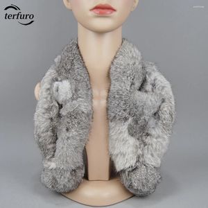 Scarves 2024 Winter Lady Scarf Soft Genuine Girls Warm Real Fur Russia Wholesale Retail Handmade Cooler