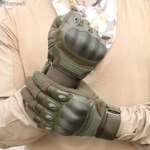 Luvas táticas de combate airsoft caminhadas ao ar livre tiro paintball caça dedo cheio tela toque yq240328