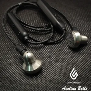 Słuchawki Lun Sheng Aeolian Bells Metal płaskie słuchawki douszne 13,6 mm okrągłe kompozytowe dynamiczne sterownik HiFi w słuchawkach Uszy MMCX