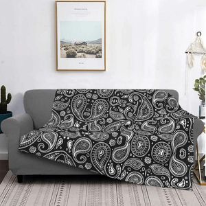 Koce Bandana Paisley Wzór flanelowy Rzuć koc sofa nadrukowana lekka łóżko