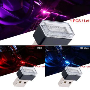 Upgrade 1 Stück Mini-USB-LED-Lampe, Auto-Innendekoration, Atmosphärenlampe, Nachtdekoration, Umgebungslicht, Weiß, Blau, Rot, Rosa, Eisblau