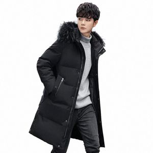 men's Winter Jacket Coat New Winter Down Coat Men's Lg Down Jacket Parkas Fur Collar Hooded Fi Warm Clothes Casual Jacket r2b5#