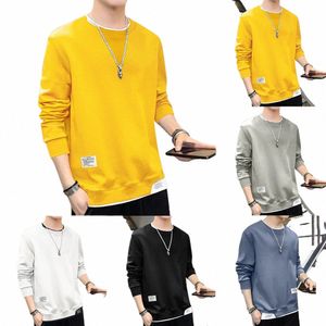 Mens Casual LG Sleeve T Shirt Sports Crew Neck Tee Shirts Blus Pullover Tops Autumn Winter Cott Plus Size Tops Skjortor B0LI#