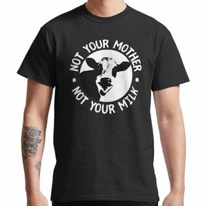 Não é sua mãe, nem o seu leite.Camiseta engraçada vegana e veganismo camisetas de manga curta masculas