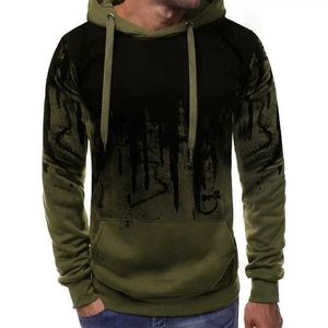 Herrtröjor tröjor herr höst och vinter 2023 mode casual fleece hooded sweatshir långärmad outwear sport homme överdimensionerade män kläder 24328