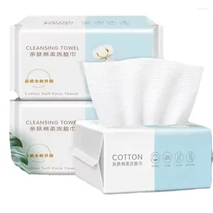 Handduk 70 st naturliga engångsresor Ansiktsresor Ansiktsrengöring Våt och torr makeup Remover Pearl Cotton Soft Nonwoven