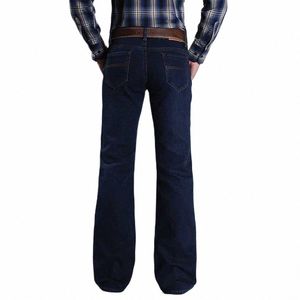 New Fi Flared Calças Jeans Casuais Masculinos Soltos Calças Jeans Baggy Streetwear Outono Inverno Roupas Quentes G9nF #