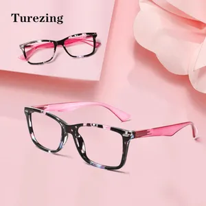 Güneş gözlükleri Turezing Kadınlar için okuma gözlükleri Dikdörtgen Moda Yüksek Kaliteli HD Metal Menteşe Reçete Gözlükler Erkekler
