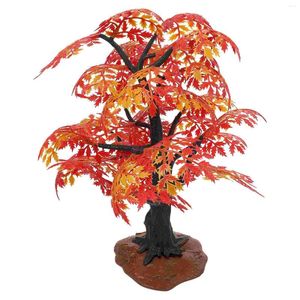 Dekorativa blommor Maple Model Tree Shaped Ornament Artificial Garden Plastic Small Decor Office Inomhus växtkrukor