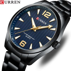 Karien Curren8434ステンレス鋼カジュアルクォーツミニマリストメンズ防水時計