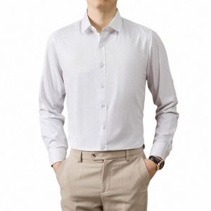 Browon Marka Ofis İşleri Erkekler İçin Gömlekler 2024 Bahar Sonbahar LG Kollu Düzenli Fit Erkek Gömlekler Busin Sıradan Katı Giysiler Y4RE#