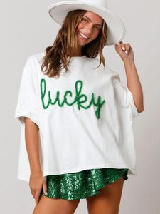 Magliette da donna Maglietta in filato lurex 'Lucky' di San Patrizio Maglietta da donna 