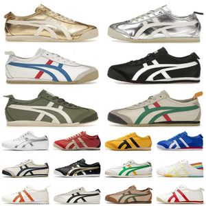 Onitsukass Laufschuhe Tiger Mexico 66 Kill Bill Silver Birch Schwarz Weiß Laufschuhe Peacoat India Ink Gold Blau Rot Burgund Beige Grasgrün Creme Damen Herren