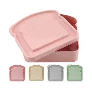 Dinnerware Container Sandwich Box Portable Bamboo Fiber Lunch Friendly Friendly High Capacity Eco-Friendly