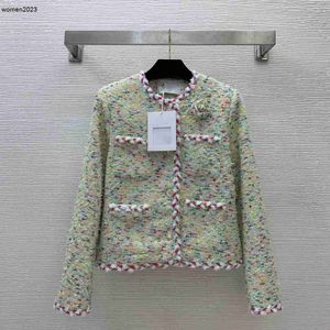 Maglieria da donna Maglione di marca Maglieria di design Cappotto di moda maglioni a maniche lunghe da donna Maglione lavorato a maglia in tweed corto girocollo con collo rotondo Mar 28