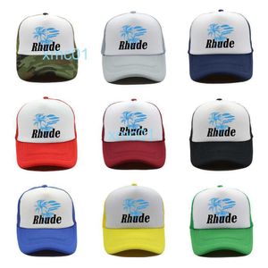 Rhude Fashion Brand Printed American Truck Hat Spring and Summer Couples Versatile Sun Visor Leisure Sports Baseball Cap