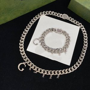Letter Designer Halsbandskedja Choker för unisex -armband Guldkedja Supply Rostfritt stål Charm Armband2527