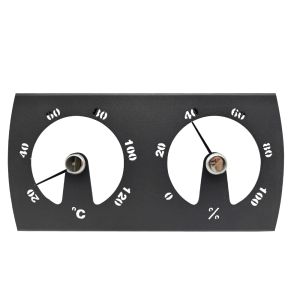 Gauges Lighten Up Aluminum Alloy Thermometer & Hygrometer, Kitchen Tool, Wall Clock Sauna Room Accessories