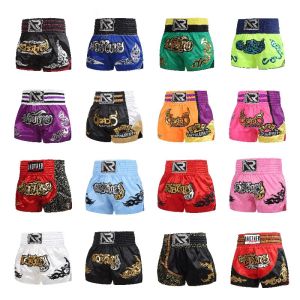 Boormachine Pantaloncini Muay Thai Professionali Sanda Pantaloncini da boxe Competizione per adulti Allenamento Mma Fighting Shortpantsgirls Ragazzi Boxeo Kickboxing