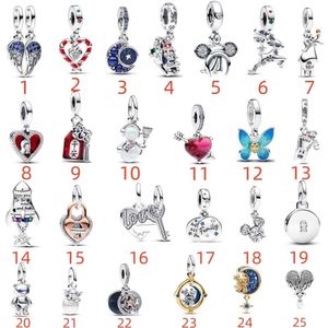 FAI DA TE Pandorabracelet Pandoras Braccialetto di Fascino Perline Placcatura In Argento 2023 Nuove Ali Pupazzo di Neve Amore Farfalla Blu Accessori Appesi