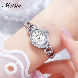 Nuovo orologio da donna della serie di braccialette di gioielli con fritillaria Diamond Set piccolo orologio in quarzo E5
