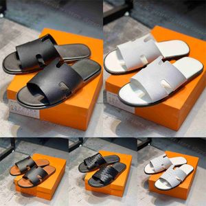 Chinelos Designer de couro de bezerro Homens e mulheres Sandálias Flip Flop Heritage Sandálias Verão Preguiçoso Grande Praia Casual Slides