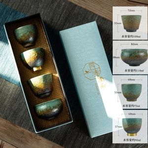 Teaware Sets Gift Box Ceramic Tea Cup Teacup Happy Fortune And Five Blessings Stoare Master Lu Shou Set Kitchen Bar