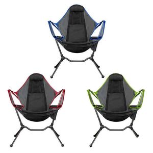 Camp Furniture Tragbare Hängematte Cam Chair Nylon Blau Outdoor mit Standschaukel Hkd230909 Drop Delivery Sport im Freien Camping Wandern A Otfui