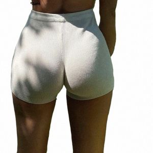 Frauen Shorts Sommer Radfahren Bike Shorts Stretch Grundlegende Kurze Solide Schwarz Weiß Shorts Frau Sweat Strike K6JF #