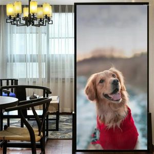 Window Stickers No Glue Static Cling Privacy Windows Film Translucence Decorative Cute Dog Stained Glass Tint 24