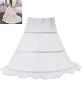 Kjolar flicka tutu barn 3 hoops petticoats blomma bröllopstillbehör crinoline barn underskirt flickor kläder8537091