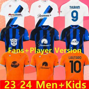 23 24 Alexis Jerseys de futebol Lautaro THURAM BARELLA Kid Kit Maillot de Frattesi Final 2023 Maglie Camisa de Futebol Criança Terceiro Especial Inters Milans Fans Player Versão