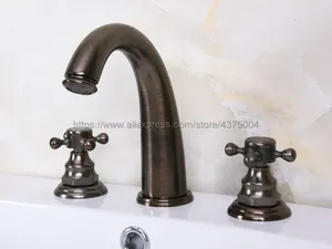 Banyo lavabo musluklar 3 delikli musluk ve soğuk mikser musluk çift sap havzası nnf438